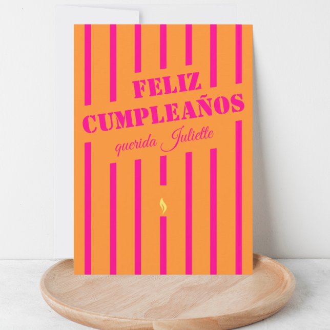 Feliz cumpleaños spanish birthday greeting card (Creator Uploaded)