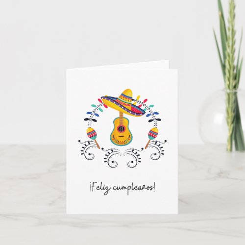 Feliz cumpleaos Spanish happy birthday  Card