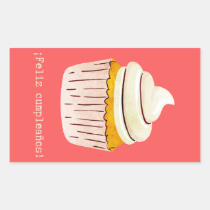 ¡Feliz cumpleaños!, Spanish happy birthday Rectangular Sticker