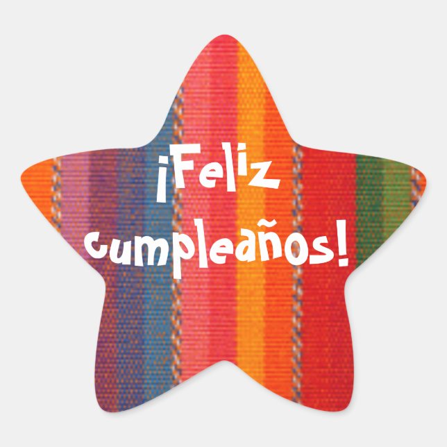 Feliz Cumpleanos Sticker (Front)