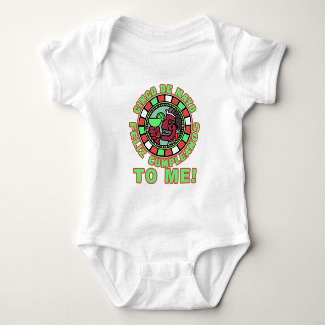 Feliz Cumpleanos to Me! Happy Birthday in Spanish Baby Bodysuit (Front)