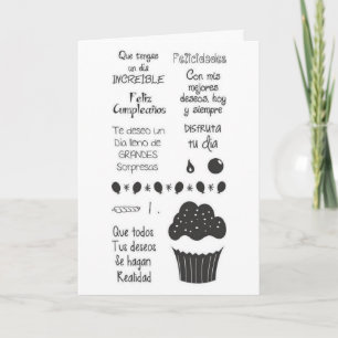 "FELIZ CUMPLIANOS" TO A SPECIAL FRIEND/A CUPCAKE CARD
