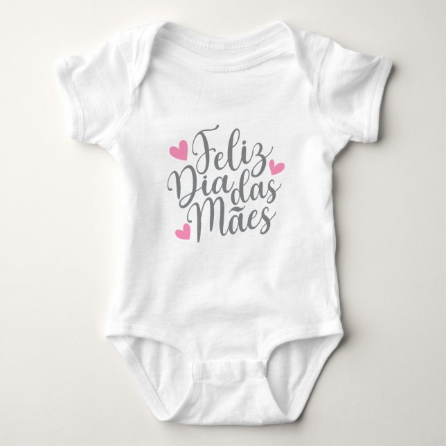 Feliz Dia Das Mães Happy Mother's Day | Bodysuit (Front)