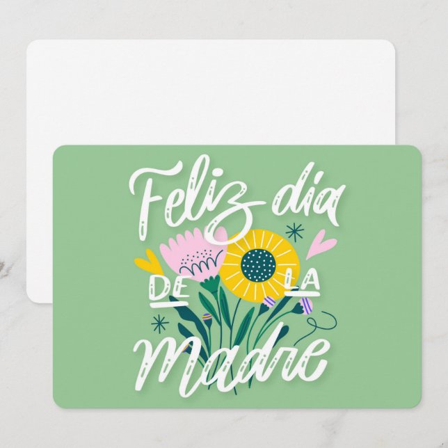 Feliz Dia De La Madre  Holiday Card (Front/Back)