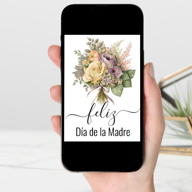 Feliz día de la madre Mother's day Spanish Card (Front Digital)