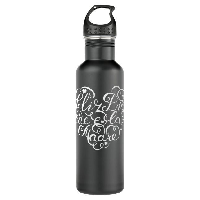 Feliz Día de la Madre Stainless Steel Water Bottle (Front)