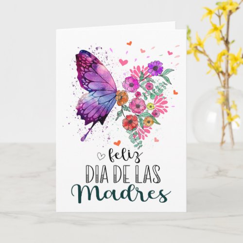 Feliz Dia De Las Madres Butterfly Greeting Card