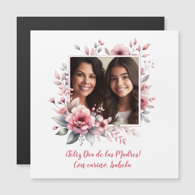 Feliz Dia De Las Madres Con Foto Magnetic Card (Front/Back)