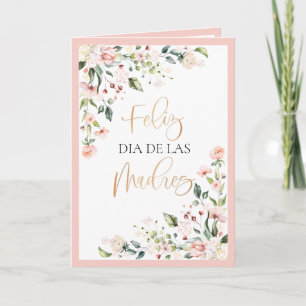 Feliz Dia De Las Madres Mother's Day Peach Floral Card