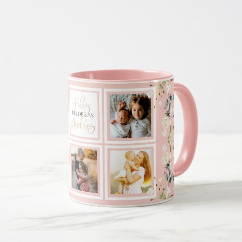 Feliz Dia De Las Madres Mothers Day Peach Floral Mug