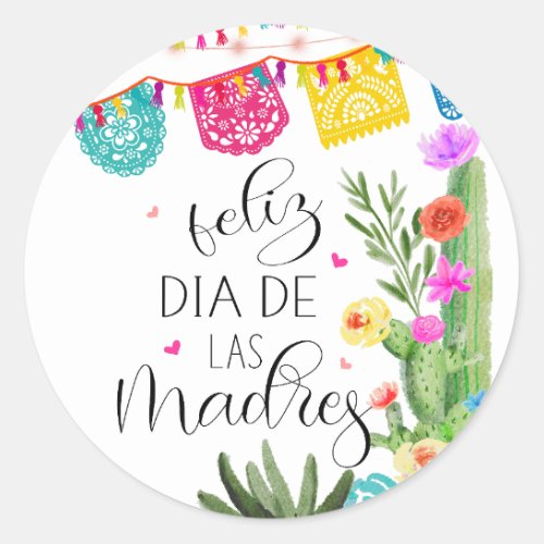 Feliz Dia De Las Madres Mothers Day Round Sticker