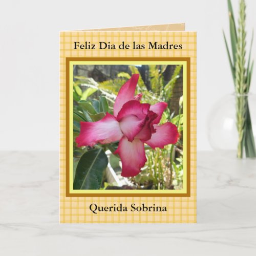 Feliz Dia de las Madres Sobrina  421 Card