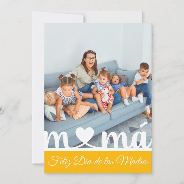 Feliz Dia de las Madres Spanish Flat Greeting Card (Front)
