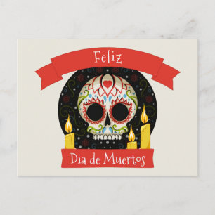 Feliz Dia de Muertos Day of the Dead Postcard