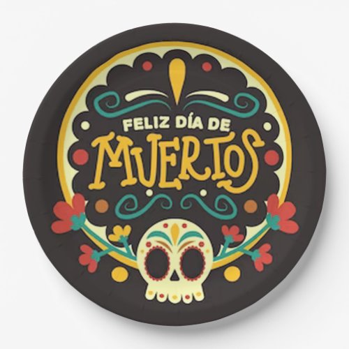 Feliz dia de Muertos DOD Party Paper Plate