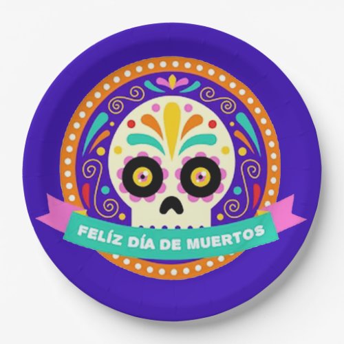 Feliz Dia de Muertos DOD Party Paper Plates