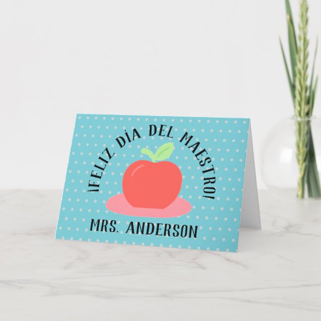 Feliz día del maestro/Happy Teacher's Day Card (Front)