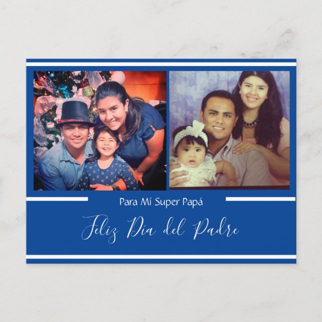 Feliz día del Padre Super Papá Spanish Postcard (Front)