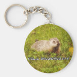 Feliz Groundhog Day! keychain