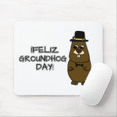 Feliz Groundhog Day! Mouse Pad (With Mouse)