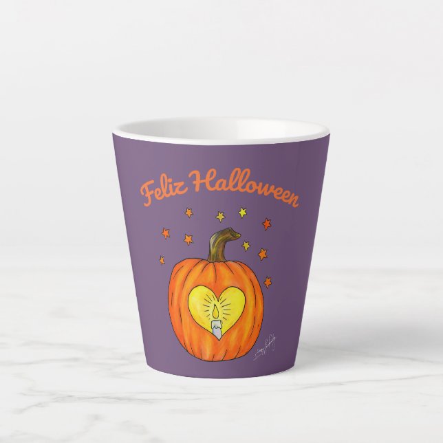 Feliz Halloween pumpkin mug (Front)