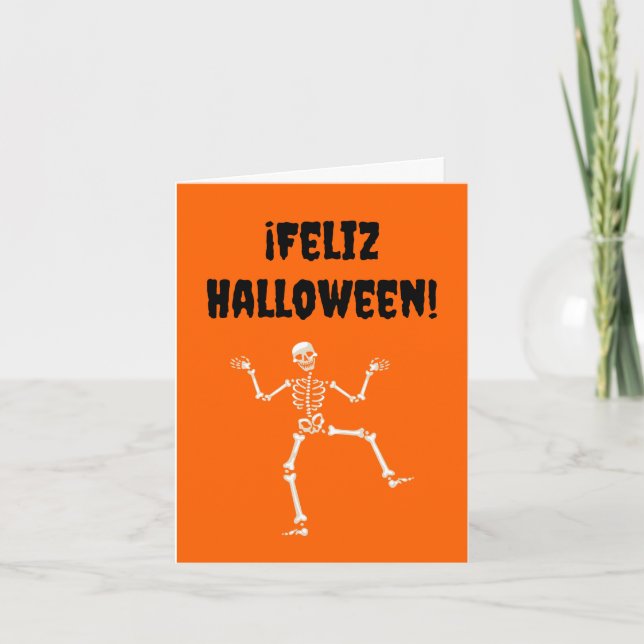 Feliz Halloween (Spanish Halloween) Card (Front)