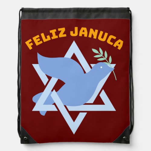 Feliz Januca Januca Sameaj januka janucia  Drawstring Bag