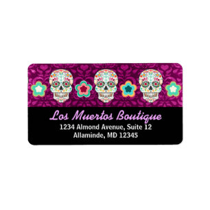 Feliz Muertos - Custom Sugar Skull Address Labels