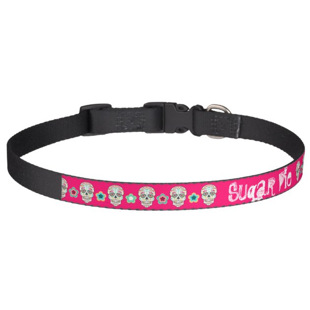 Sugar skull sale dog collar