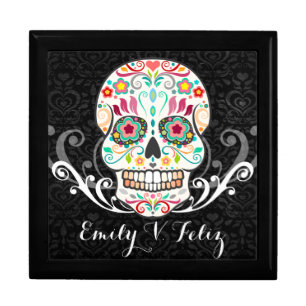 Feliz Muertos - Custom Sugar Skull Keepsake Box