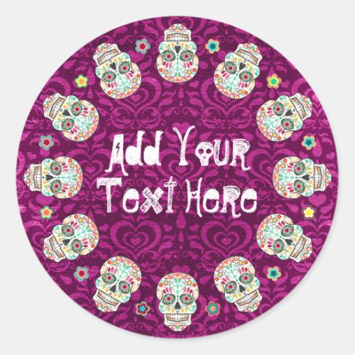 Feliz Muertos _ Custom Sugar Skull Stickers