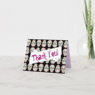 Feliz Muertos - Custom Sugar Skull Thank You Card