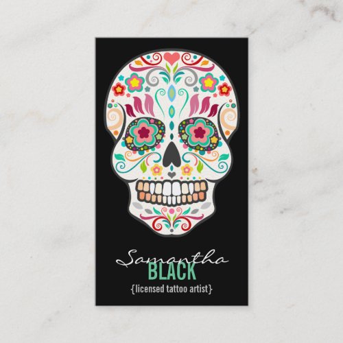 Feliz Muertos _ Custom Sugar Skull Vertical Card