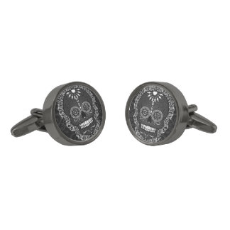 Feliz Muertos - Festive Sugar Skull Cufflinks
