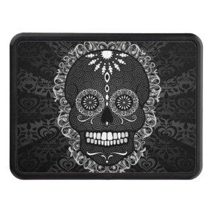 Feliz Muertos - Festive Sugar Skull Trailer Hitch Cover