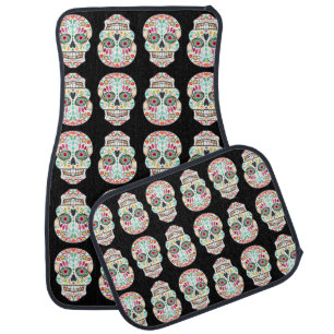 Feliz Muertos - Festive Sugar Skulls Car Floor Mat
