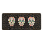Feliz Muertos - Festive Sugar Skulls Cribbage Game Wood Cribbage Board (Front (Horizontal))
