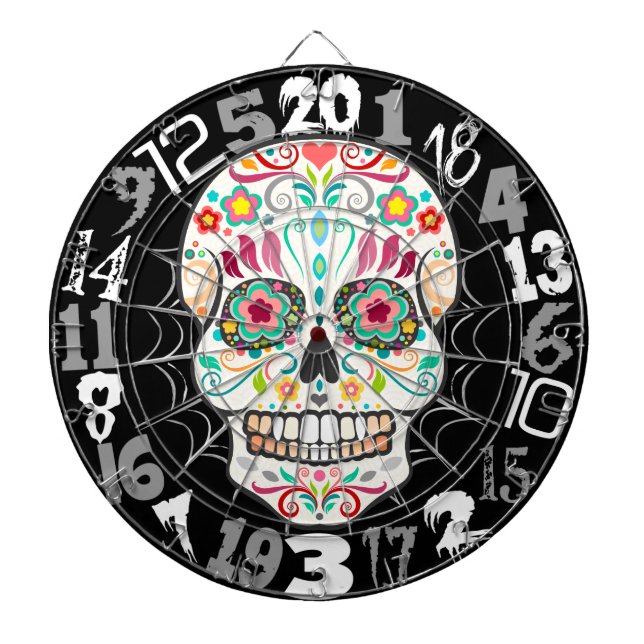 Feliz Muertos - Happy Sugar Skull Dartboard (Front)