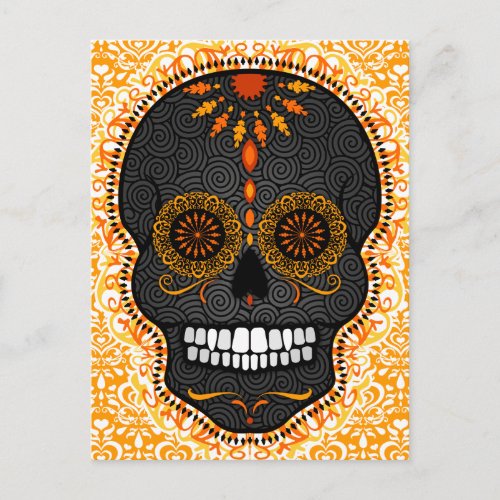 Feliz Muertos _ Happy Sugar Skull Postcard