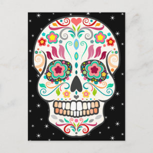 Feliz Muertos - Happy Sugar Skull Postcard