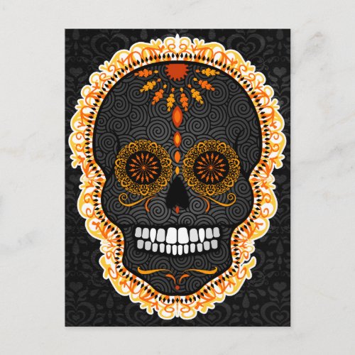 Feliz Muertos _ Happy Sugar Skull Postcard