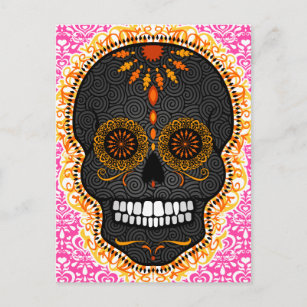 Feliz Muertos - Happy Sugar Skull Postcard