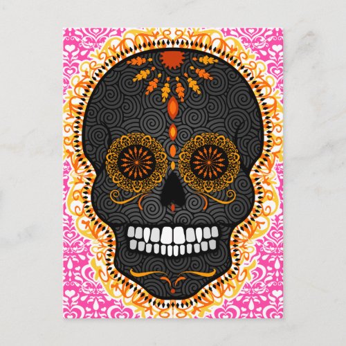 Feliz Muertos _ Happy Sugar Skull Postcard