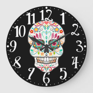 Feliz Muertos - Happy Sugar Skull Wall Clock