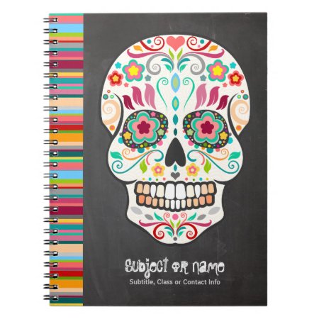 Feliz Muertos - Sugar Skull Custom Notebook