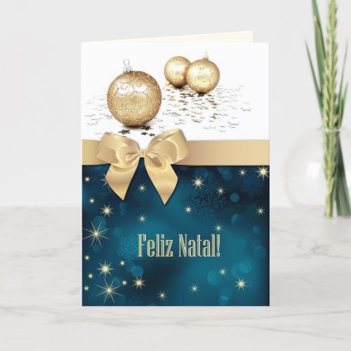 Feliz Natal Christmas Card in Portuguese