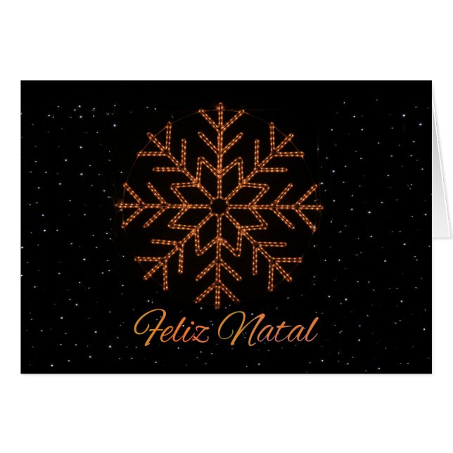 Feliz Natal   Crystal Lights Cards (Front Horizontal)