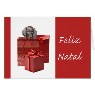 Feliz Natal german shorthaired pointer Chistmas Cards