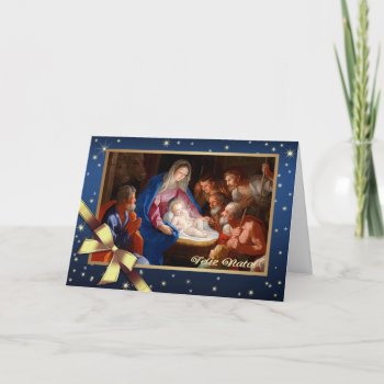 Feliz Natal. Nativity Scene Card In Portuguese by oldandclassic at Zazzle
