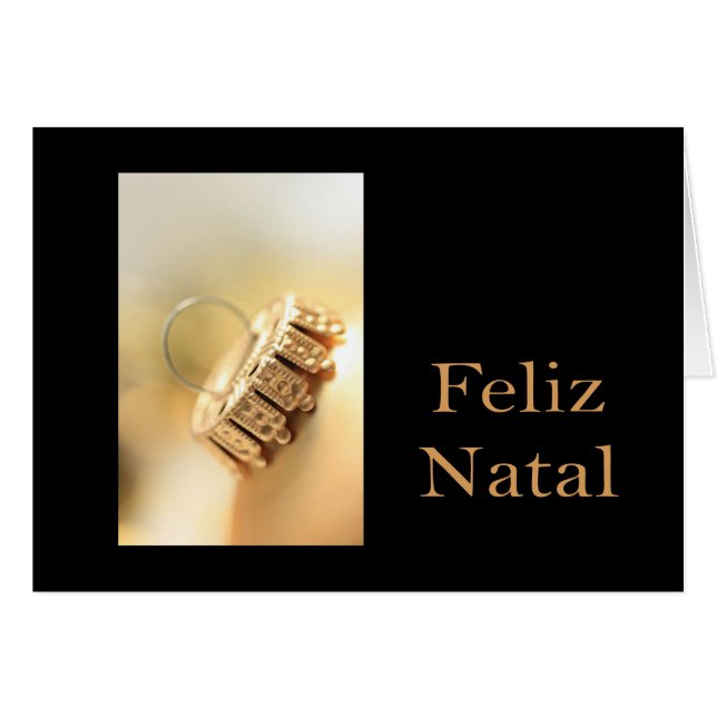 Feliz Natal - Portuguese Christmas Card (Front Horizontal)